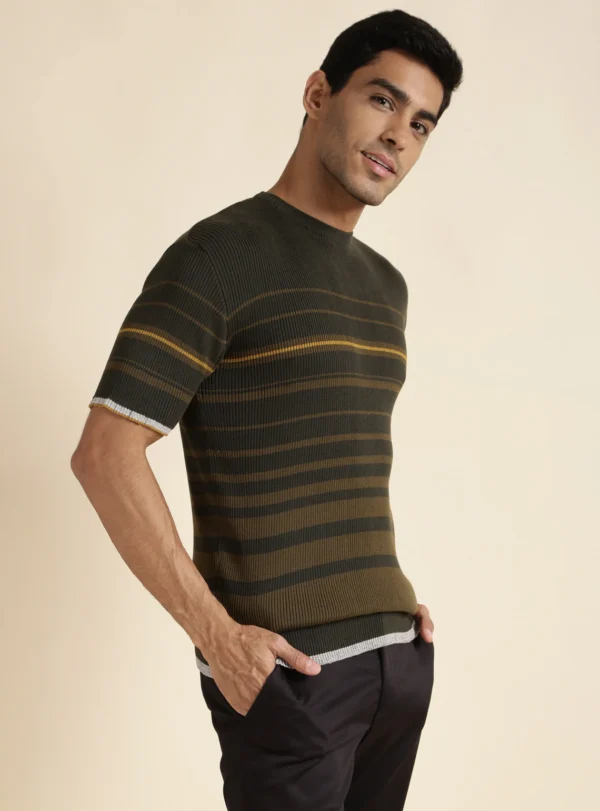 Dark Moss Striper Crew - Image 4