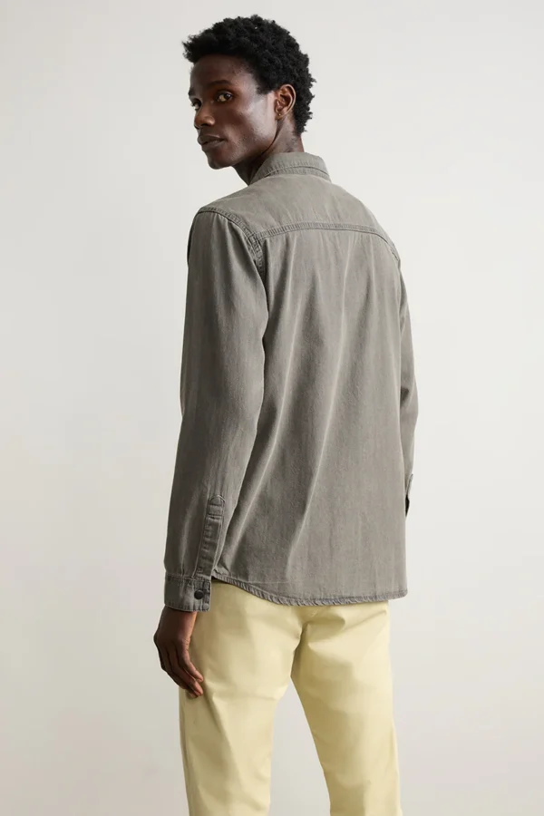 Washed Grey Men Shirt - Image 3