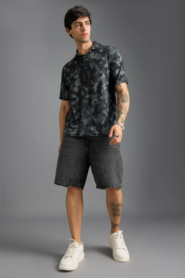 Camo Print Polo T-Shirt - Image 2