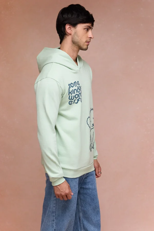 Men Mint Green Dog Loves Me Hoodie - Image 3