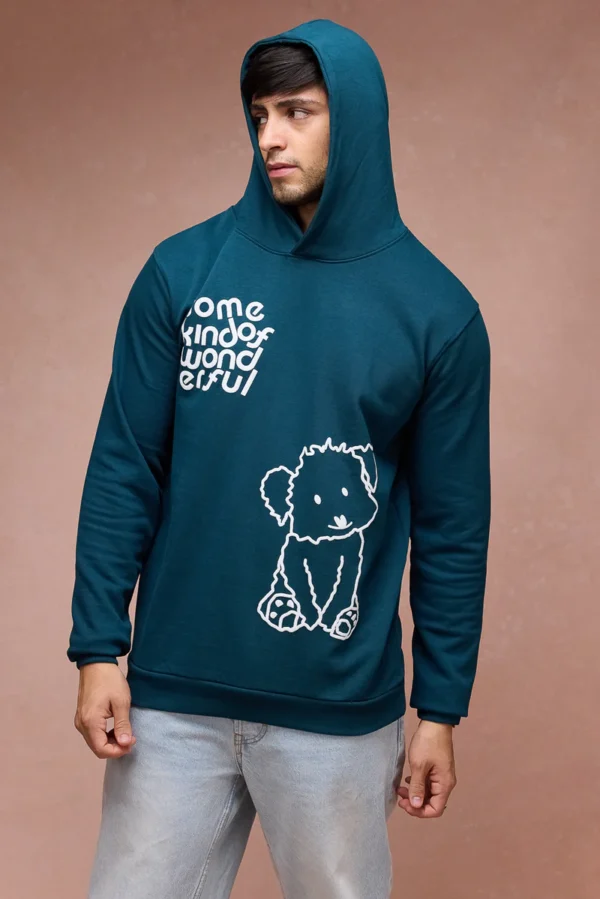 Men Green Dog Loves Me Hoodie - Image 4