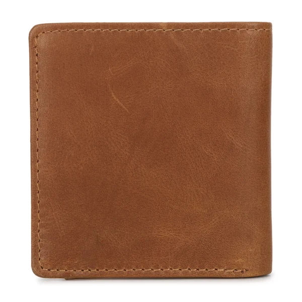 MEN TAN BRAND LOGO BI-FOLD WALLET - Image 2