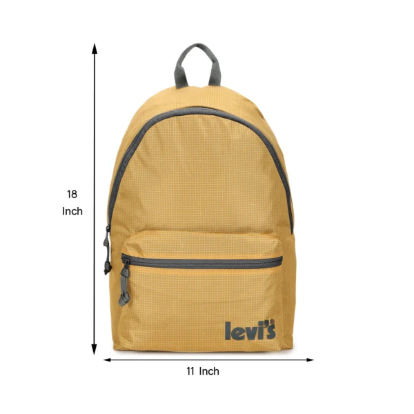 MEN MUSTARD YELLOW SOLID BACKPACK - Image 2