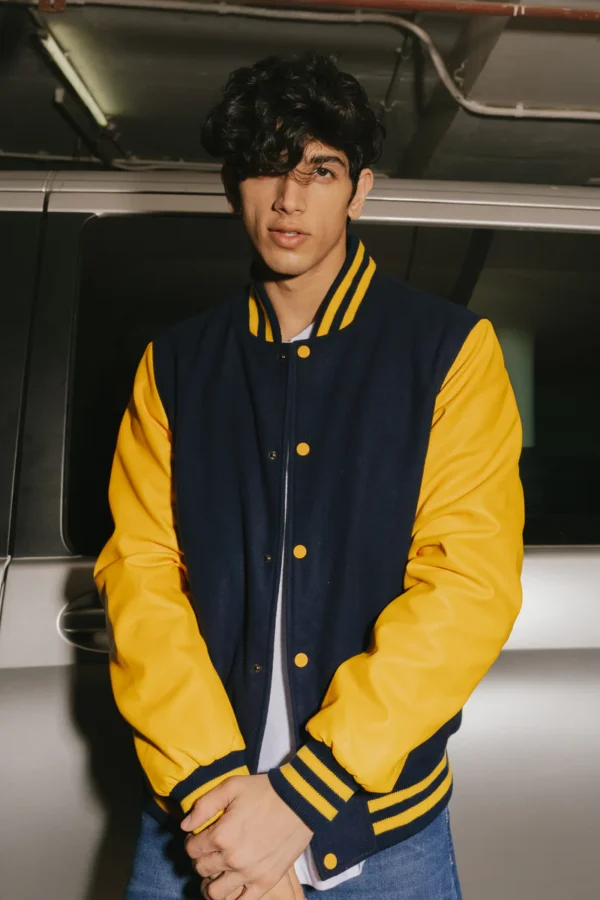 Navy Men Varsity Jacket