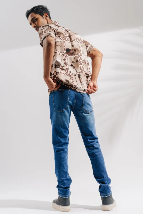 Blue Slim Mens Jeans - Image 4