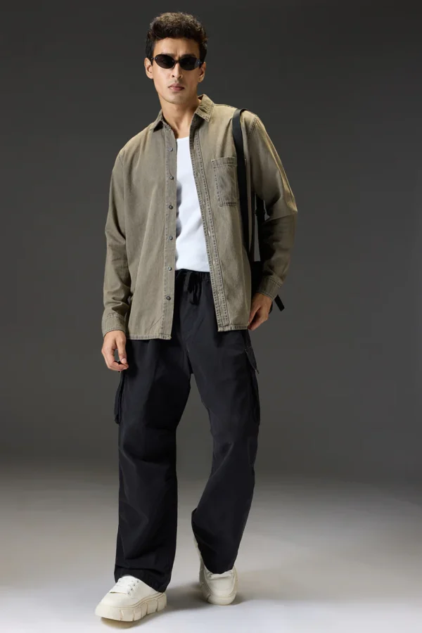 Dessert Grey Full Sleeves Men Shirt - Image 3