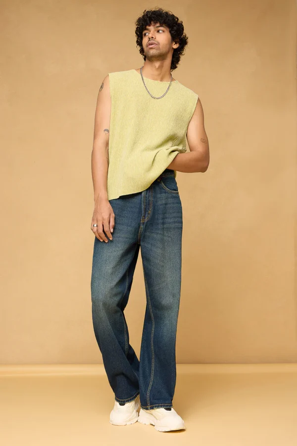 Tinted Lagoon Men Baggy Fit Jeans