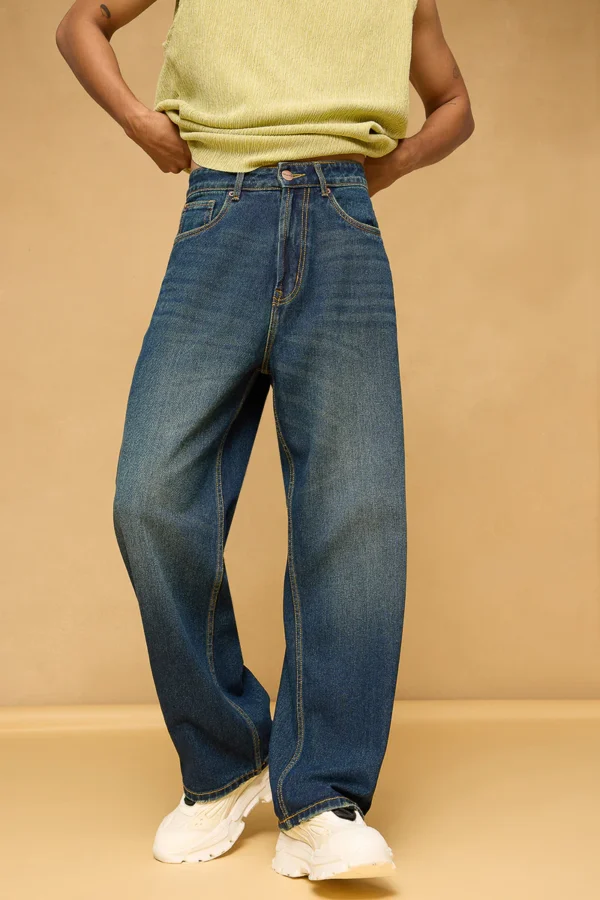 Tinted Lagoon Men Baggy Fit Jeans - Image 5