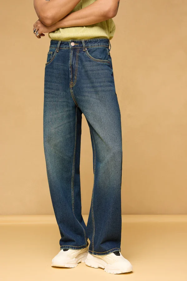 Tinted Lagoon Men Baggy Fit Jeans - Image 4
