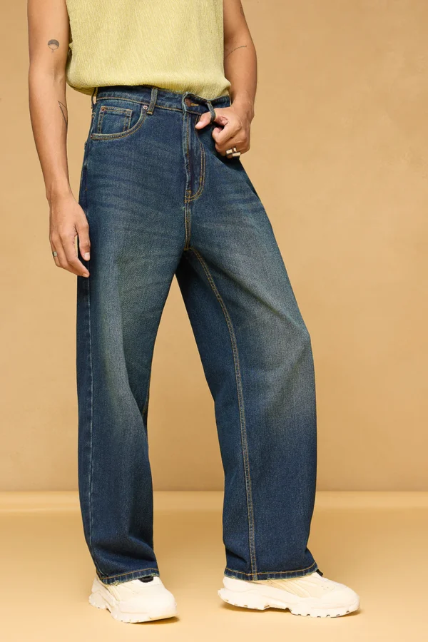 Tinted Lagoon Men Baggy Fit Jeans - Image 2