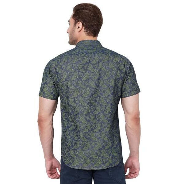 Amazon Brand - Nora Nico Cotton Twill Men Denim Print Slim Fit Casual Shirt - Image 3